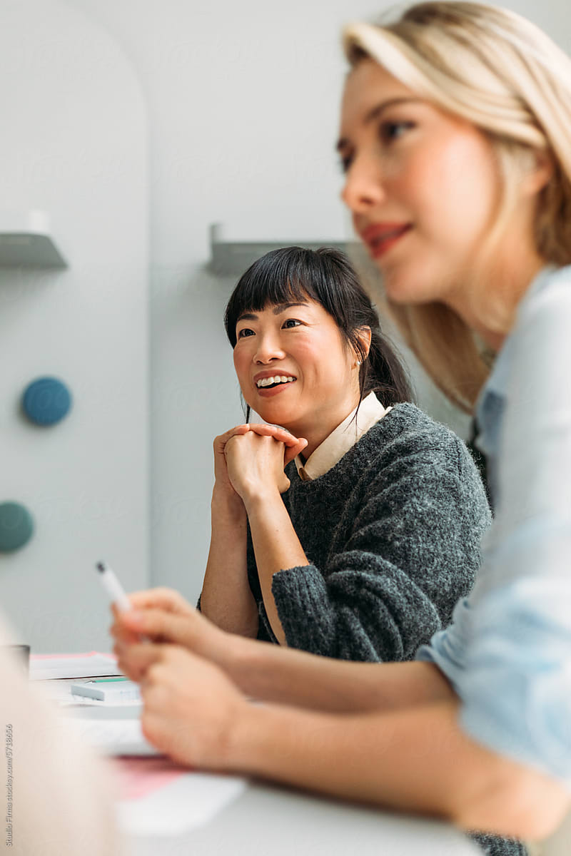 Businesswomen on a meeting
